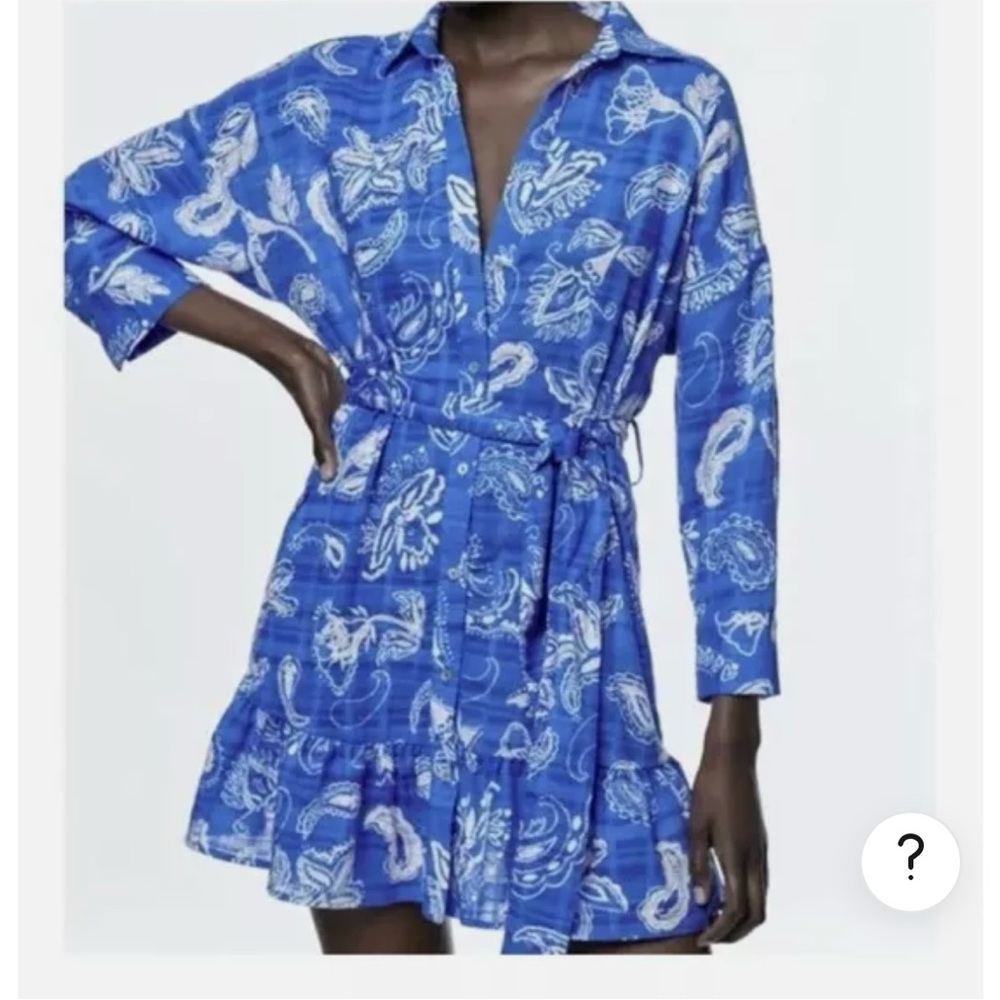 ZARA Printed Mini Dress (Size M)